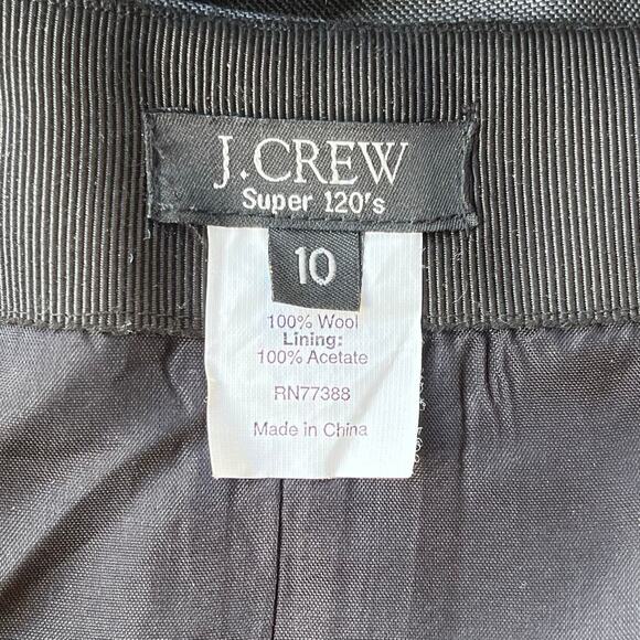 J.Crew Super 120's Wool Gray Ruched  Pencil Skirt Size 10 - Picture 8 of 10